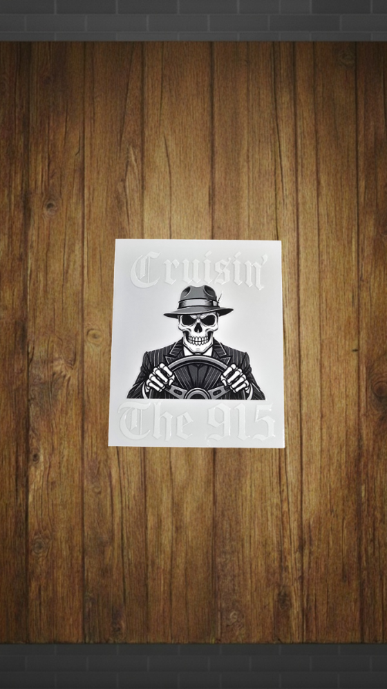 sticker on table